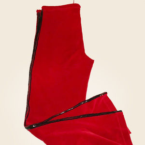 💸 SOLD💸 Velour Wide-leg Side-Stripe Track Pants